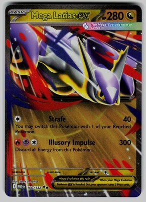 Mega Latias ex 100/132 Double Rare Mega Evolution Pokemon Near Mint
