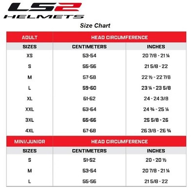 ls2 blaze helmet size chart LS2 Bagger Half Face Street Motorcycle Helmet - Pick Size & Color
