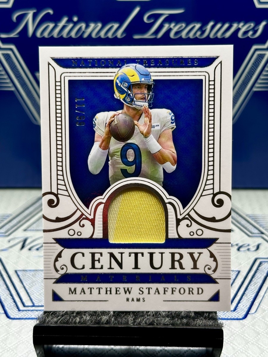 2025 National Treasures Matthew Stafford Century Materials Patch