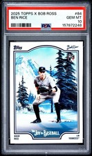 Ben Rice #84 RC 2025 Topps X Bob Ross PSA 10 Yankees Rookie Card Low Pop!. rookie card picture