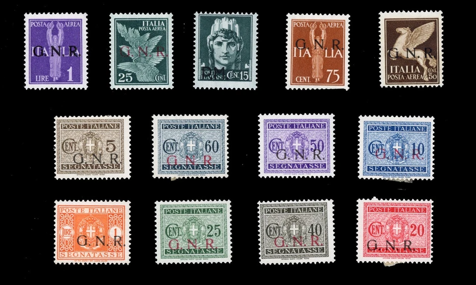 Italy Stamps 1941-1945 GNR Italian Social Republic Advert Pairs, Airmail MOG - Image 3 of 4