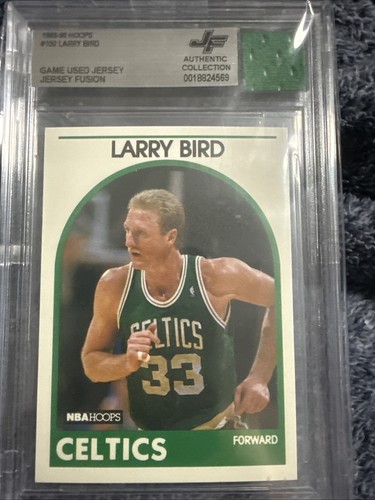 1989-90 NBA HOOPS Larry Jersey Fusion Authentic Collection Game Used Jersey