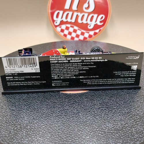 Minichamps 1/43 Red Bull Renault RB8 Sebastian Vettel Suzuka 2012 sign 413120301 - Picture 5 of 7