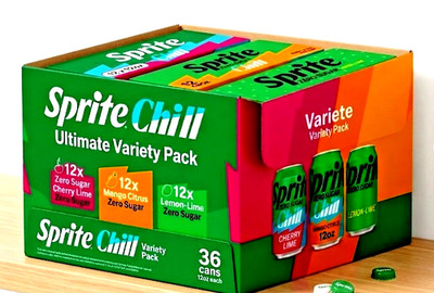 Sprite Zero Sugar Variety Pack 12oz 36 Cans Lemon Lime Mango Cherry Free SHIP!!!