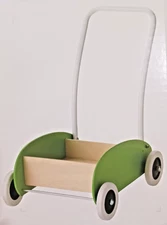 IKEA MULA wood Toddler Walker push toy Truck Uppsta trainer  Green/ Birch