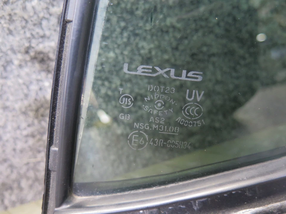 08-14 LEXUS IS250 IS350 IS-F SEDAN 后方左四分之一玻璃窗 原始设备制造商 — 第 3/4 张图片