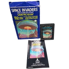 Vintage Atari 2600 SPACE INVADERS Blue Box Complete 1980  Cartridge, Box, Manual