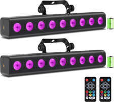 Battery Powered Stage Light Bar,2Pack 9LED RGBW 4IN1 Rechargeable Stage Wash Lig