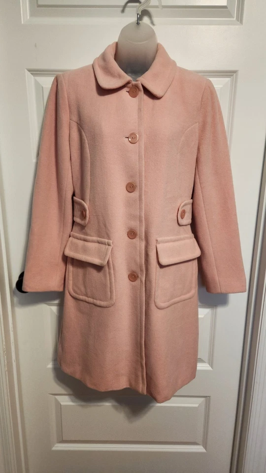 Chaqueta Chaquetón Moda International Victoria's Secret Rosa Mezcla Lana Para Mujer Talla 6 Foto 2 de 4