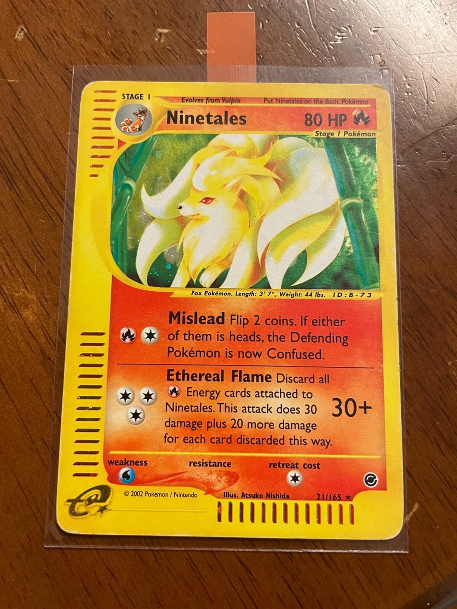 テールドシエル Ninetales 21/165 Holo Rare Expedition Set E-Series - Pokemon Card