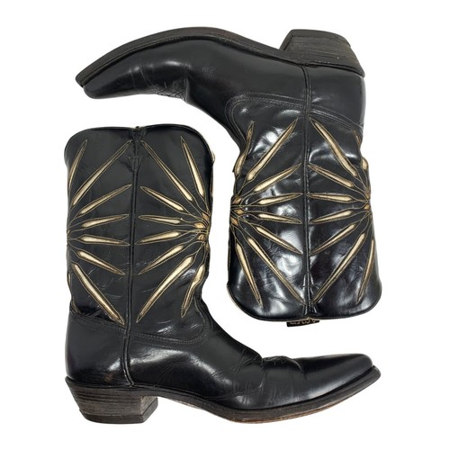 VTG ACME Pee Wee Sunburst Starburst Inlay Retro Short Western Boots SZ 8 USA - Bild 2 von 11