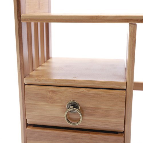Desktop Bookshelf Bookcase Organizer Table Storage Shelf Rack Home Office Holder - Picture 16 of 16