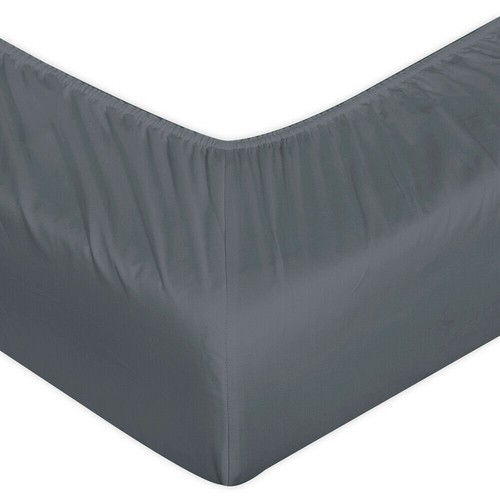 600TCEgyptian Cotton~Extra Deep 40CM~1PC Fitted Sheet SolidColors AU~Long Single - Picture 16 of 48