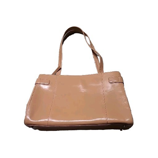 Monsac Original Tan Shoulder Handbag Purse 100% Genuine Leather