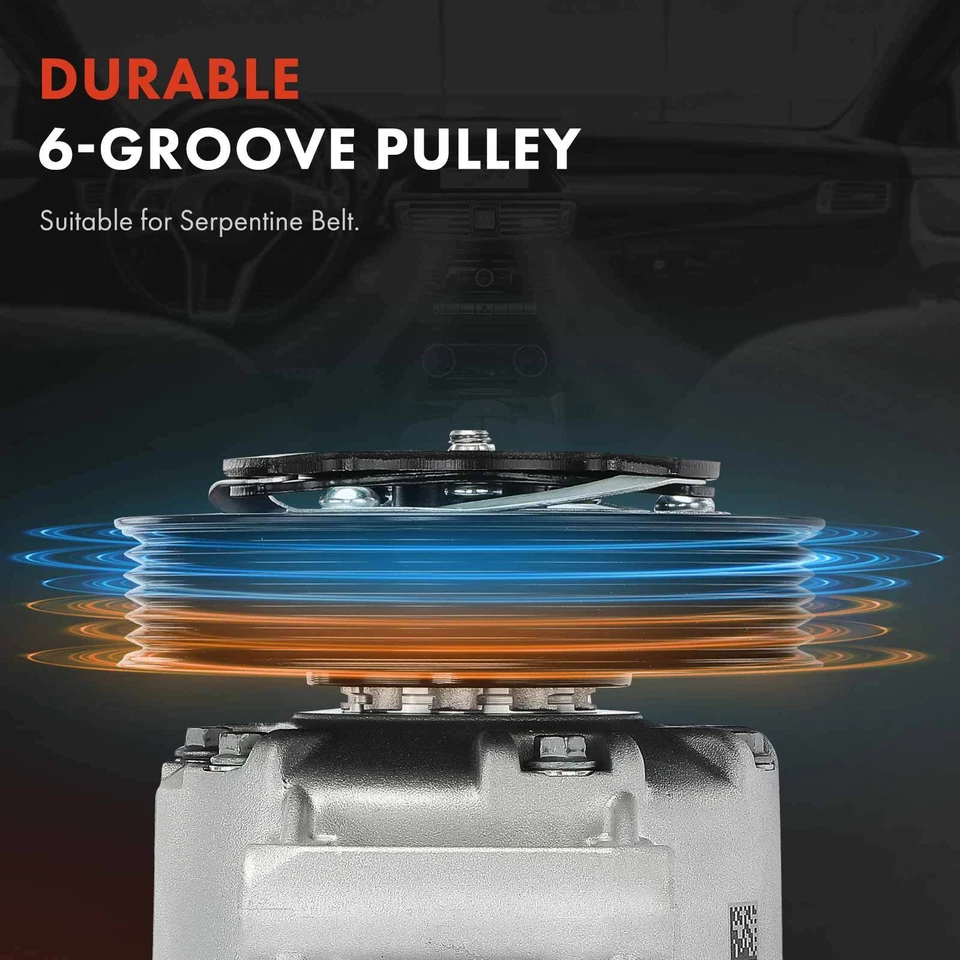 A/C Compressor w/ Clutch for Chevrolet Cruze 2010-2011 L4 1.8L 6-Groove 13395696 - Image 4 of 4