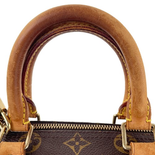 Louis Vuitton Monogram Speedy 25 Leather Fabric Brown Handbag 3139 - Afbeelding 10 van 23