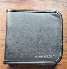 Case Logic CD Case Holder Zipper Closure Plastic Sleeves Organization Black