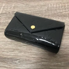 Louis Vuitton Vernis Pochette Lucy M90280 Patent Leather Black Pouch Used YK928