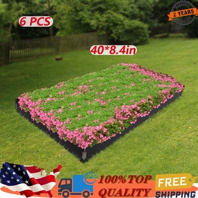 40'' L X 8.46'' H 6 Pack Steel Landscape Edging Lawn Outdoor Garden Border