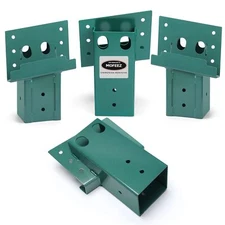 4x4 Compound Angle Brackets for Deer Stand Hunting Blinds - Green Set of 4