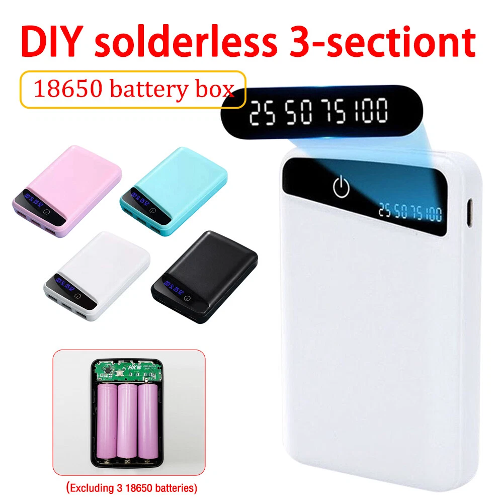 Power Bank Case For 3 USB 3* 18650 Battery Charger Box with Digital LCD Display