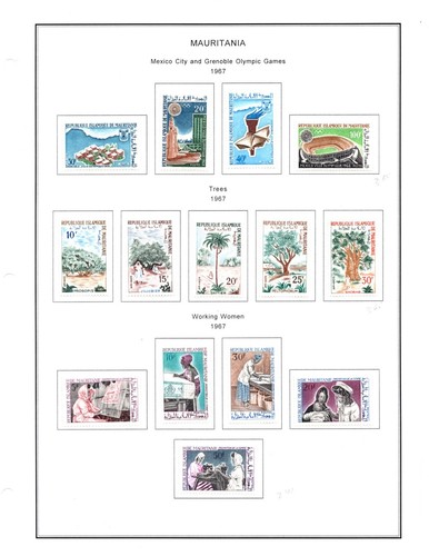 MAURITANIA 1965-1980 COLLEZIONE DI 400+ SET PER LO PIÙ IN PERFETTE CONDIZIONI ALCUNI USATI SU 50 PAGINE - Foto 3 di 24