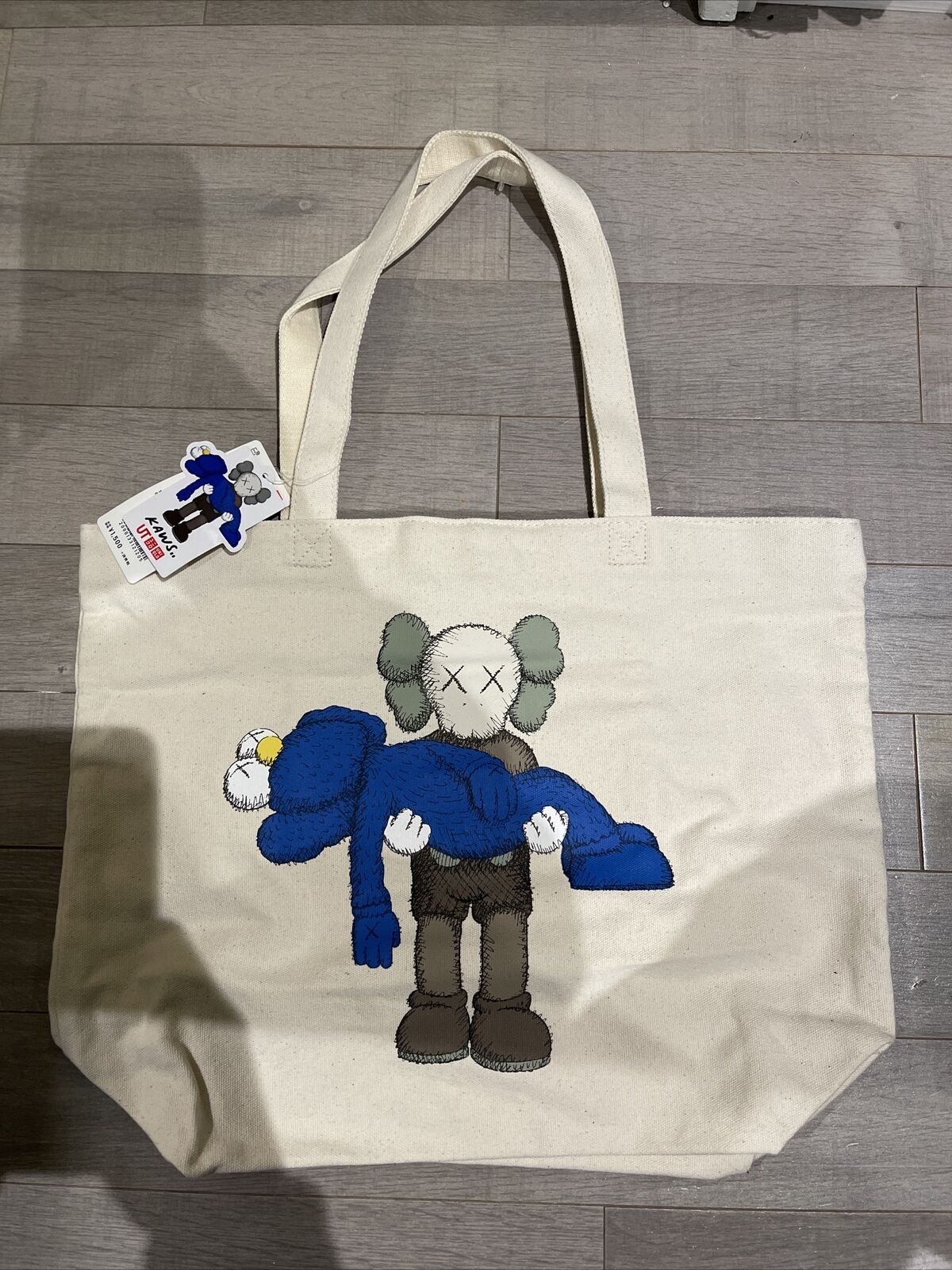 KAWS x UNIQLO COMPANION Tote Bag Holiday Natural SS19 JAPAN NEW