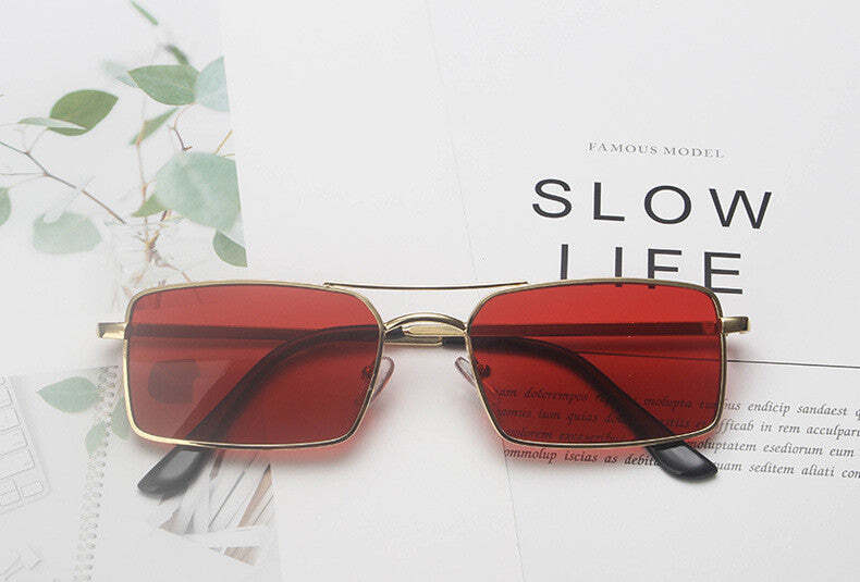 Square frame retro ocean piece sunglasses Men & women sunglasses