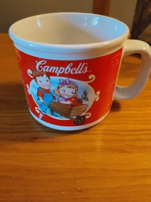 Campbells Kids Soup Cup Mug 2002 Spring Summer Harvest Scenes 