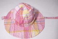 Pottery Barn Kids Beach Hat Strap Baby Pink Plaid