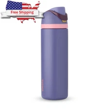 Owala FreeSip Stainless Steel Insulated Water Bottle, 24oz, Blue Jay.