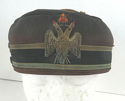 B. Pasquale Co. Masonic Cap Vintage Antique Double Eagle 32nd Degree 7 1/2  