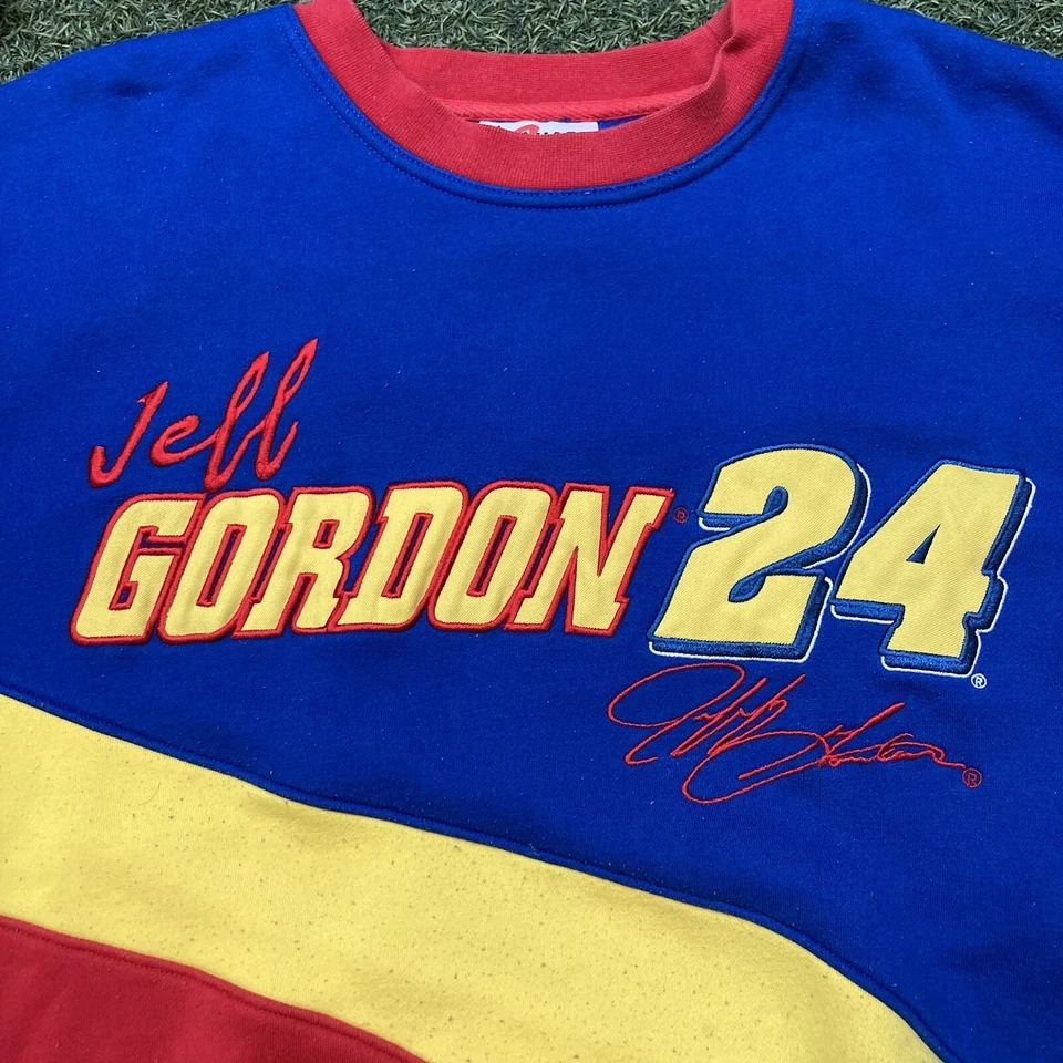 Suéter Jeff Gordan L 00s Y2k Chase Nascar Racing carro de corrida pulôver tripulação - Imagem 3 de 4