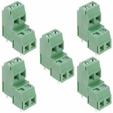 5 x 2 Way Double Decker Rising Clamp 3.81mm Terminal Block 15A