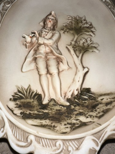 Lefton Ceramic Handpainted Wall Plaques #KW115 Man & Woman, Pair - Bild 5 von 9