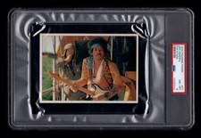 PSA 8 JIMI HENDRIX 1975 Figurine Panini Card #27 HIGHEST GRADE EVER