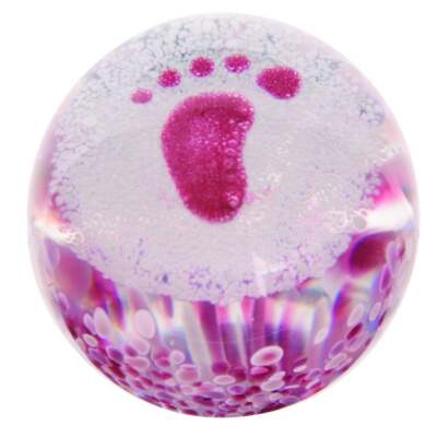 Caithness Glas Baby Mädchen - kleine Zehen rosa Caithness Briefbeschwerer U09098