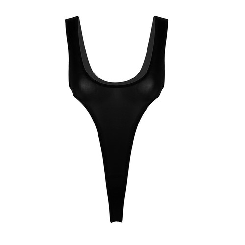 Lencería sexy para mujer Tanga de corte alto transparente Leotardo Body Monokini Traje de baño - Imagen 16 de 89