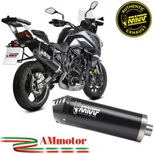 Mivv Benelli Trk 702 / X 2024 Terminale Di Scarico Moto Marmitta Oval Inox Nero