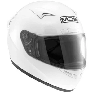 MDS M13 Solid Full-Face Motorcycle Helmet White