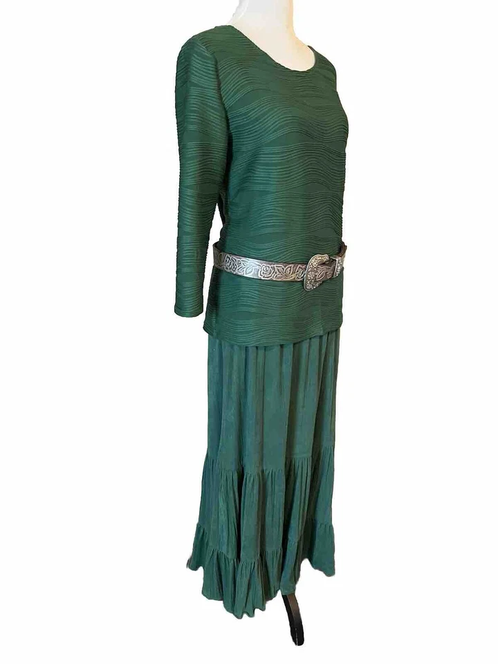 Choices Size M (10) Western Prairie Maxi Skirt & Top Gunne Sax Style 2pc Vintage - Image 2 of 4