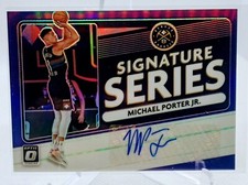 2020-21 Optic Signature Series Purple Prizm Auto- Michael Porter Jr. Nuggets!