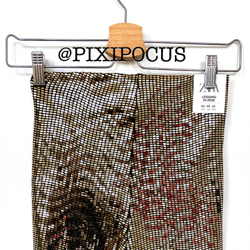 ZARA NEW METALLIC MIRRORED SEQUIN LEGGINGS GOLD SHINY XS - L 5039/238 - Picture 10 of 10