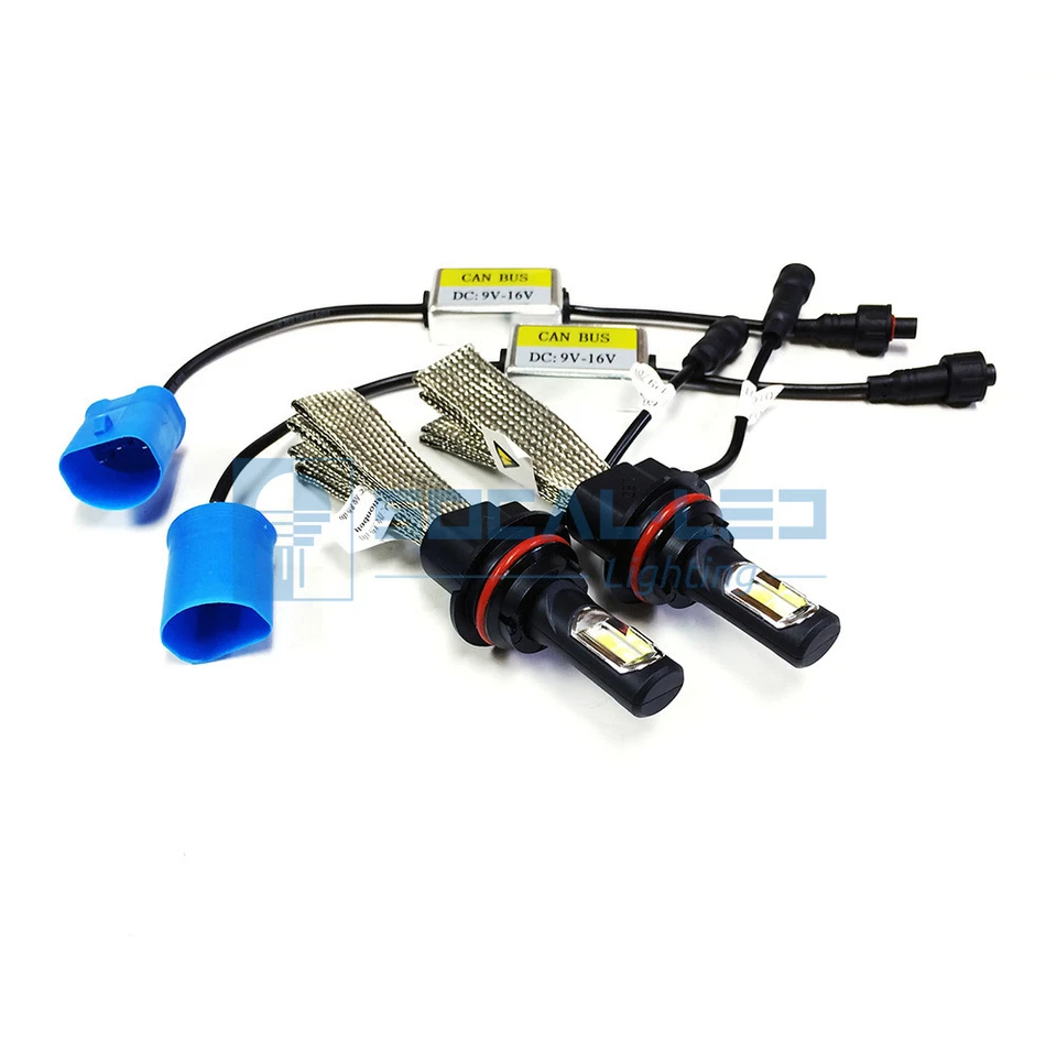 Kit de faros LED sin ventilador HB5 9007 6000K blanco conversión Canbus bombillas altas/bajas H/L Foto 3 de 4