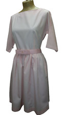 Vintage 1950's Pink Cotton Swiss Dot Day Dress Size Medium