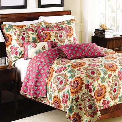 ROYAL TRADITION Tamiya Oversized Reversible Print Wrinkle Free Microfiber Coverlet