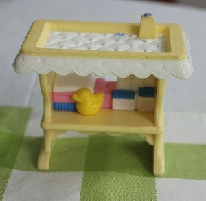 yellow changing table