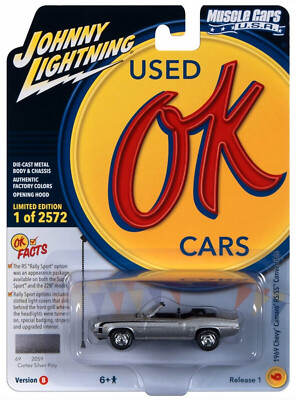 1969 Chevrolet Camaro RS/SS Convertible *RR* Johnny Lightning Muscle Cars  1:64