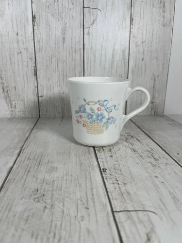 Corning Ware Country Cornflower Coffee Mug Tea Cup Blue Flowers Vintage