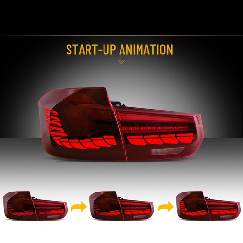 Luces traseras VLAND LED DRL GTS para BMW Serie 3 2013-2018 M3 F30 F35 con secuencial - Imagen 12 de 14
